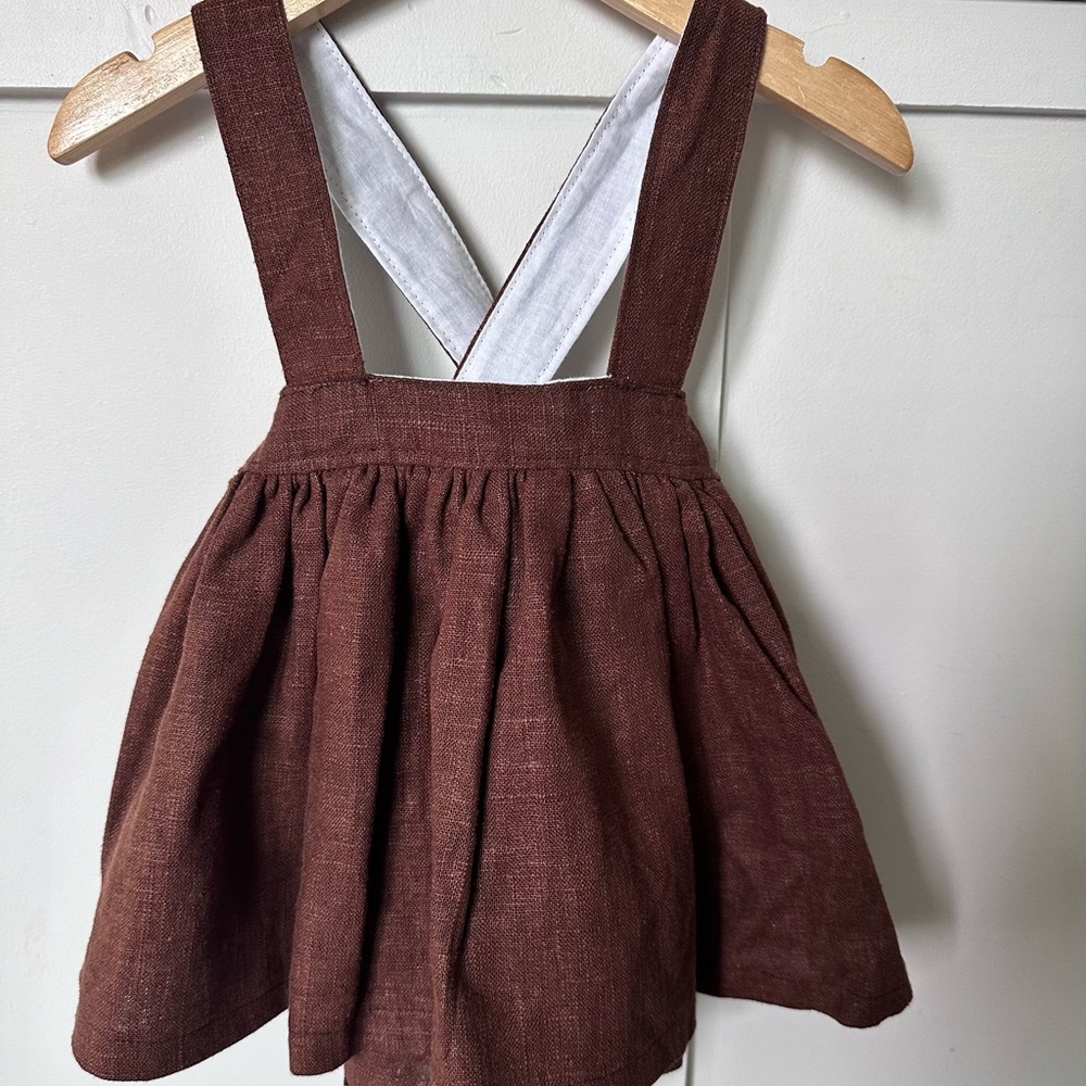Handmade suspender skirt. Girls size 18/24 months